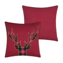 STOF Coussin carré coton (45 x 45 cm) Finna Rouge New