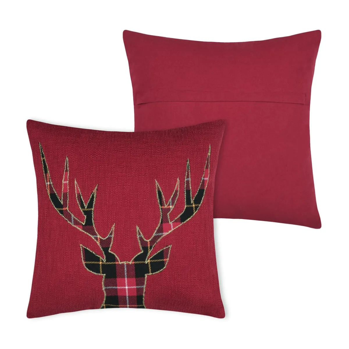 STOF Coussin carré coton (45 x 45 cm) Finna Rouge New