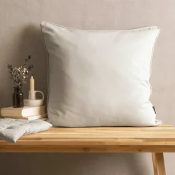 EMINZA Coussin carré coton (60 x 60 cm) Pixel Beige Discount