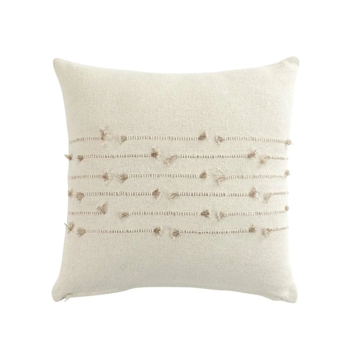douceur d'intu017drieur Coussin carré coton (40 x 40 cm) Golden sunset Blanc Hot