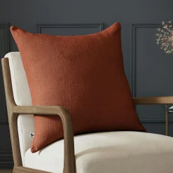 L'EFFET PAPILLON Coussin carré coton (60 x 60 cm) Sixtine Terracotta Online
