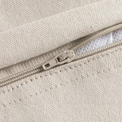 EMINZA Coussin carré coton (45 x 45 cm) Pixel franges Beige Sale