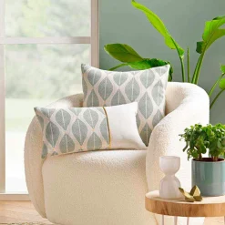 douceur d'intu017drieur Coussin carré coton (45 x 45 cm) Maho sauge Vert Discount