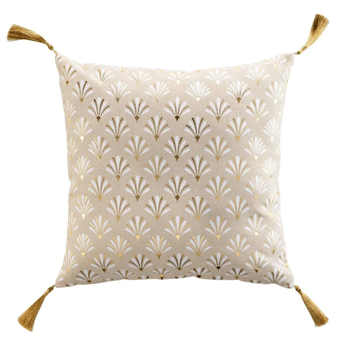douceur d'intu017drieur Coussin carré coton (40 x 40 cm) Rafina Beige Hot