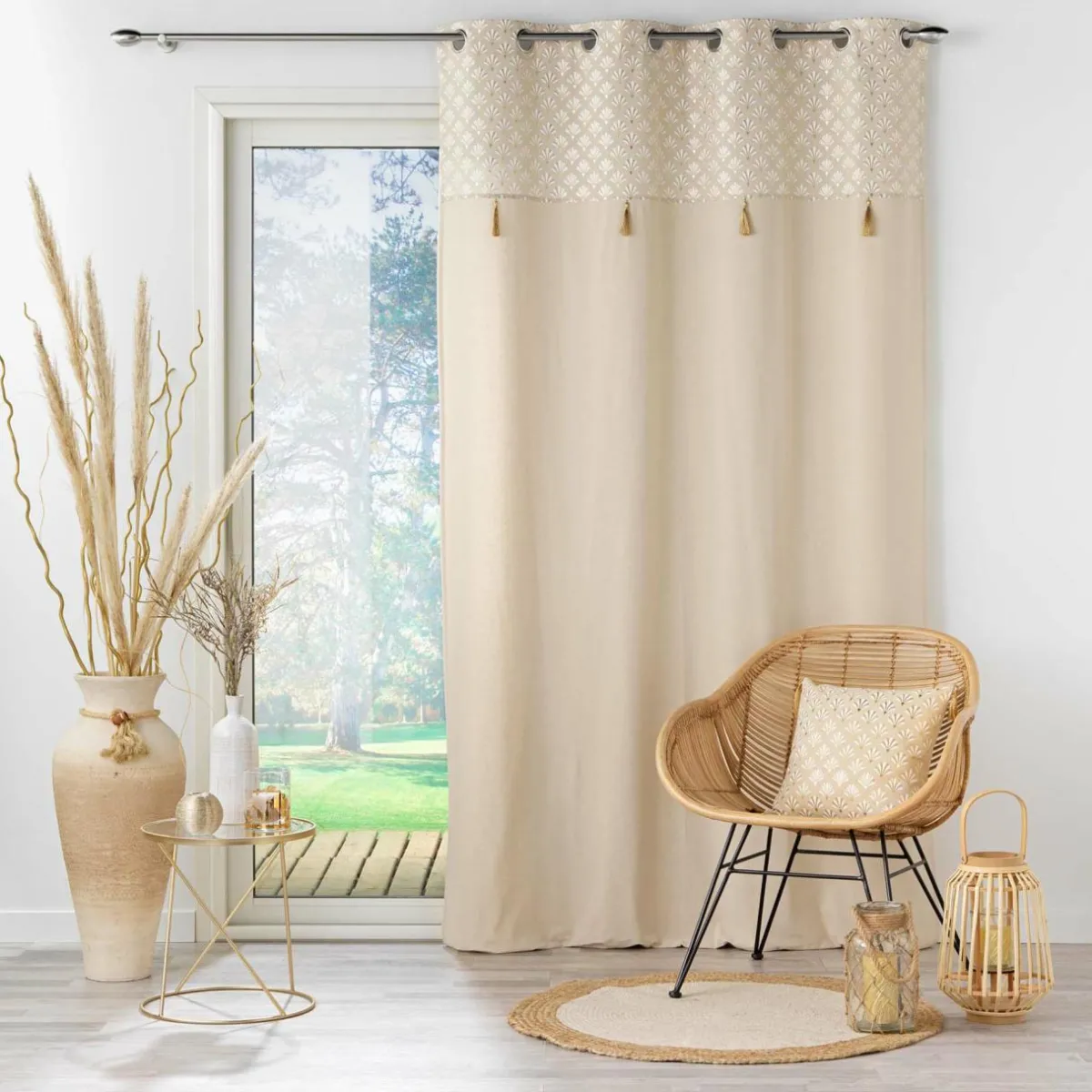 douceur d'intu017drieur Coussin carré coton (40 x 40 cm) Rafina Beige Hot