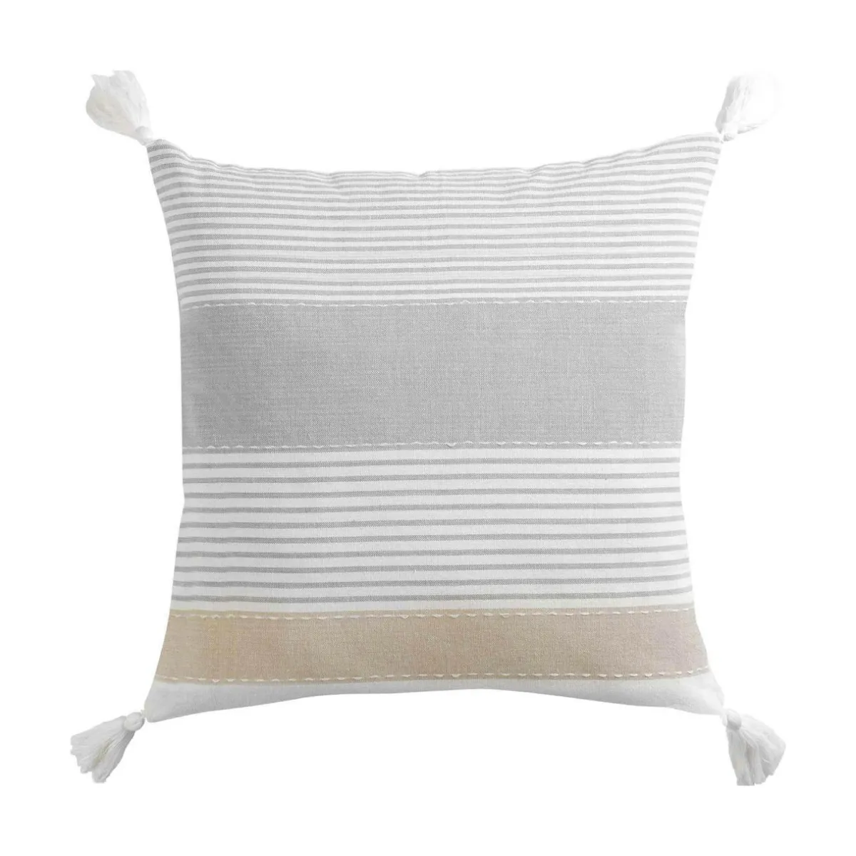 douceur d'intu017drieur Coussin carré coton (60 x 60 cm) Iliade Blanc Hot