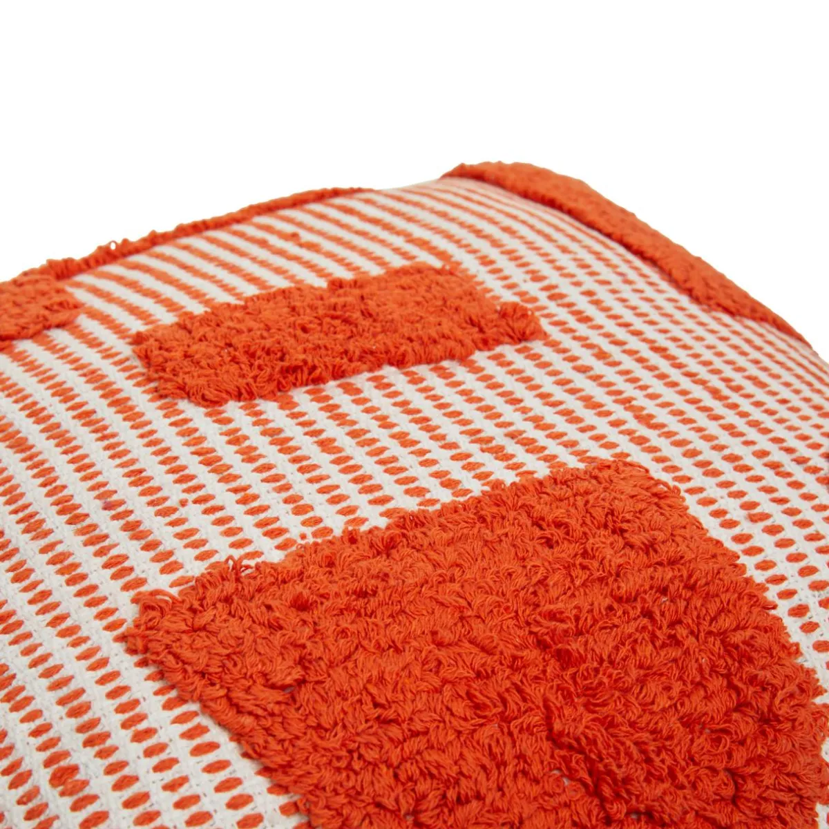 Atmosphera, cru017dateur d'intu017drieur Coussin carré coton (50 x 50 cm) Poppy Orange Outlet