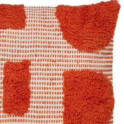 Atmosphera, cru017dateur d'intu017drieur Coussin carré coton (50 x 50 cm) Poppy Orange Outlet