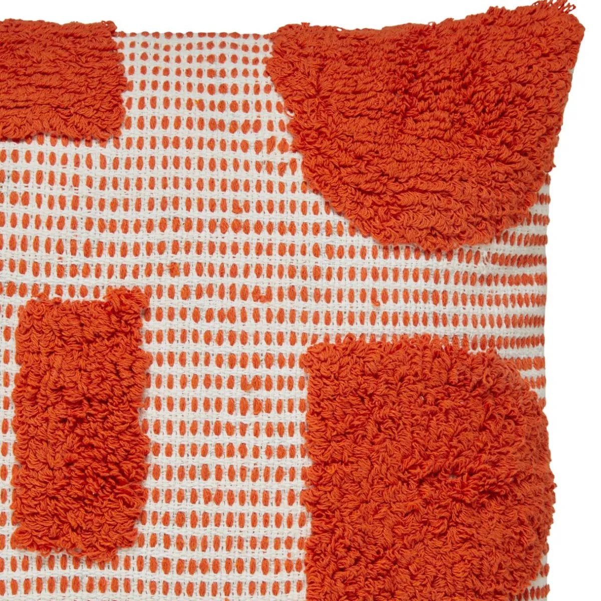 Atmosphera, cru017dateur d'intu017drieur Coussin carré coton (50 x 50 cm) Poppy Orange Outlet