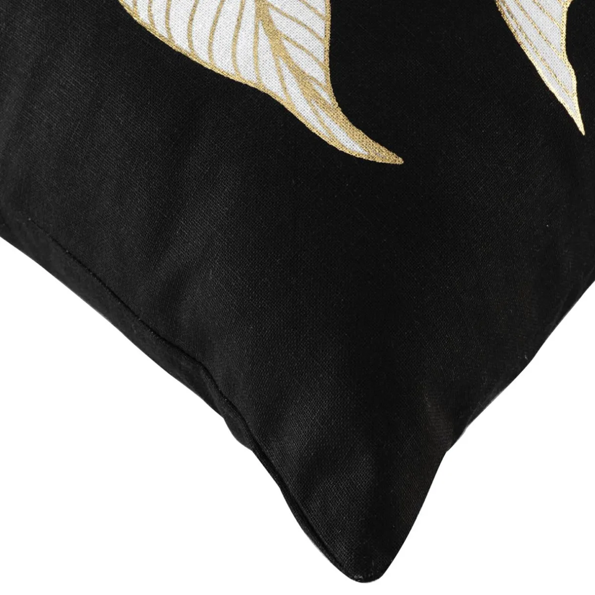 DOUCEUR D'INTERIEUR Coussin carré coton (45 x 45 cm) Jill Noir