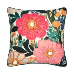 STOF Coussin carré coton (45 x 45 cm) Betty Multicolore Discount
