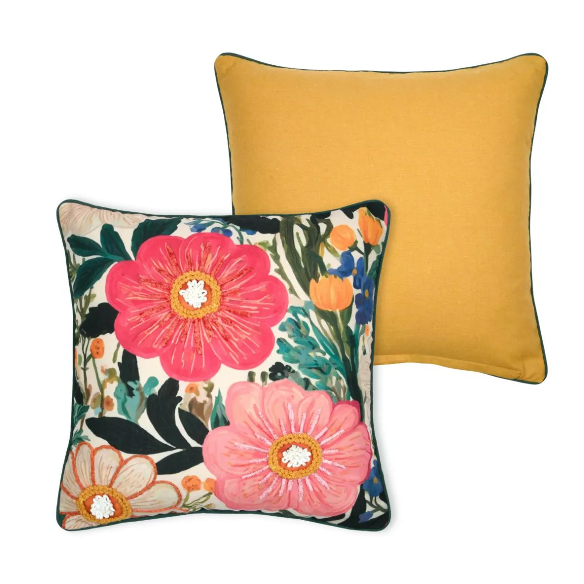 STOF Coussin carré coton (45 x 45 cm) Betty Multicolore Discount