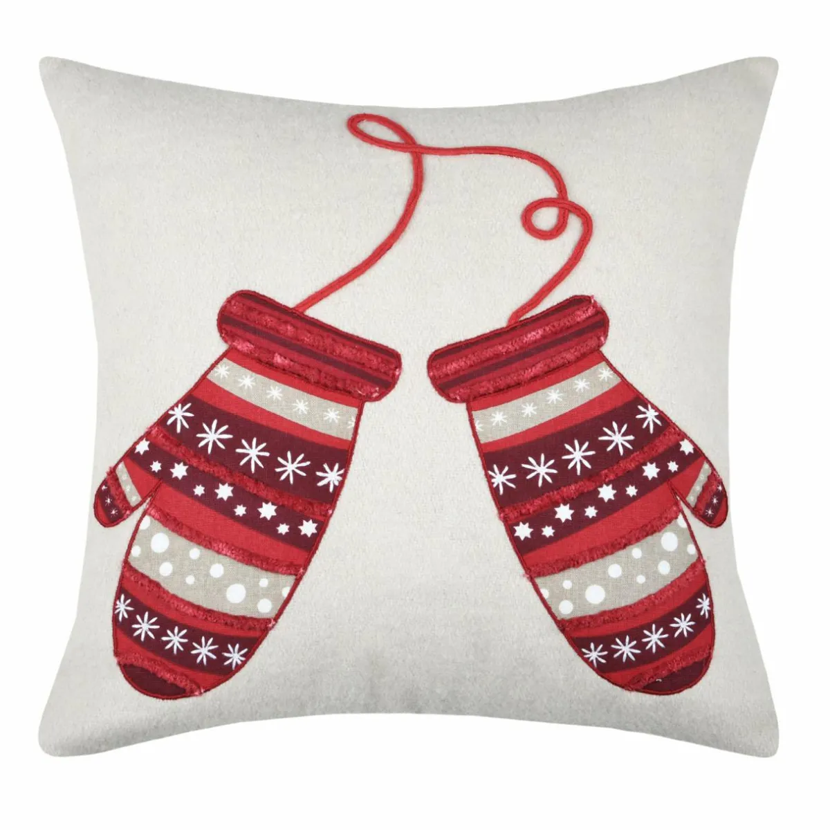 LOVELY CASA Coussin carré coton (40 x 40 cm) Megève Ecru Sale