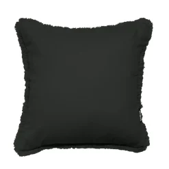EMINZA Coussin carré coton (45 x 45 cm) Pixel franges Noir Clearance
