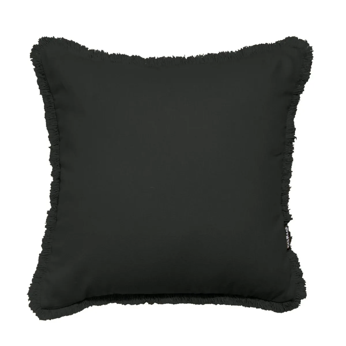 EMINZA Coussin carré coton (45 x 45 cm) Pixel franges Noir Clearance