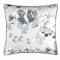 LOVELY CASA Coussin carré coton (50 x 50 cm) Meribel Gris Best