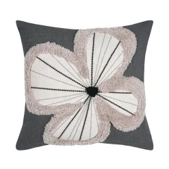 STOF Coussin carré coton (40 x 40 cm) Tilda ardoise Gris Discount