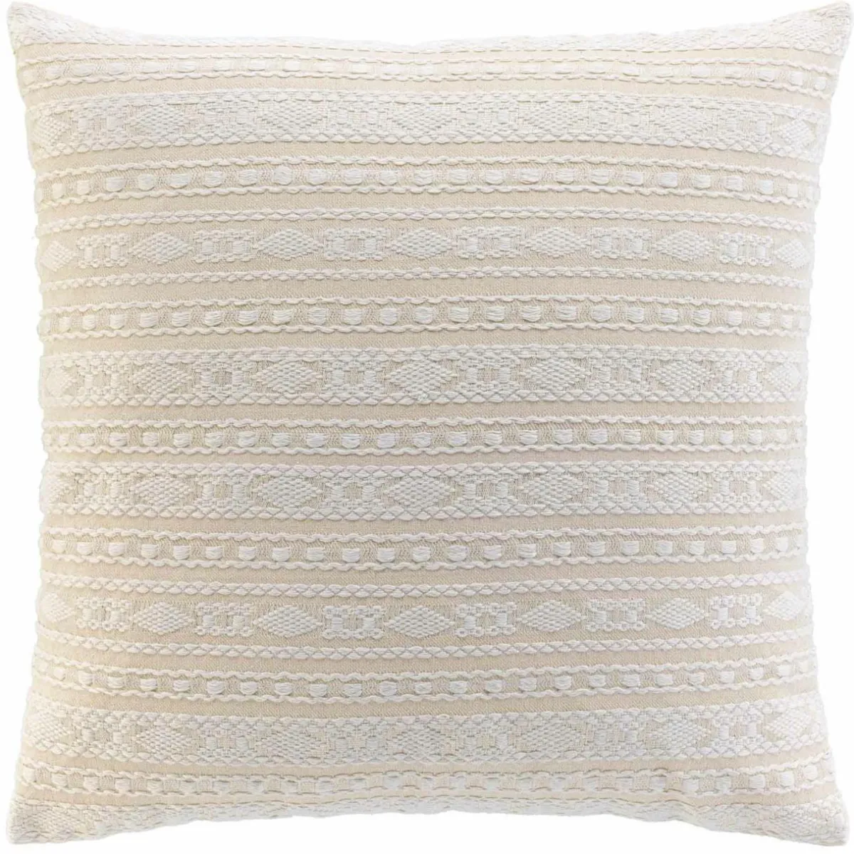 douceur d'intu017drieur Coussin carré coton tissé (60 x 60 cm) Ilies Beige Outlet