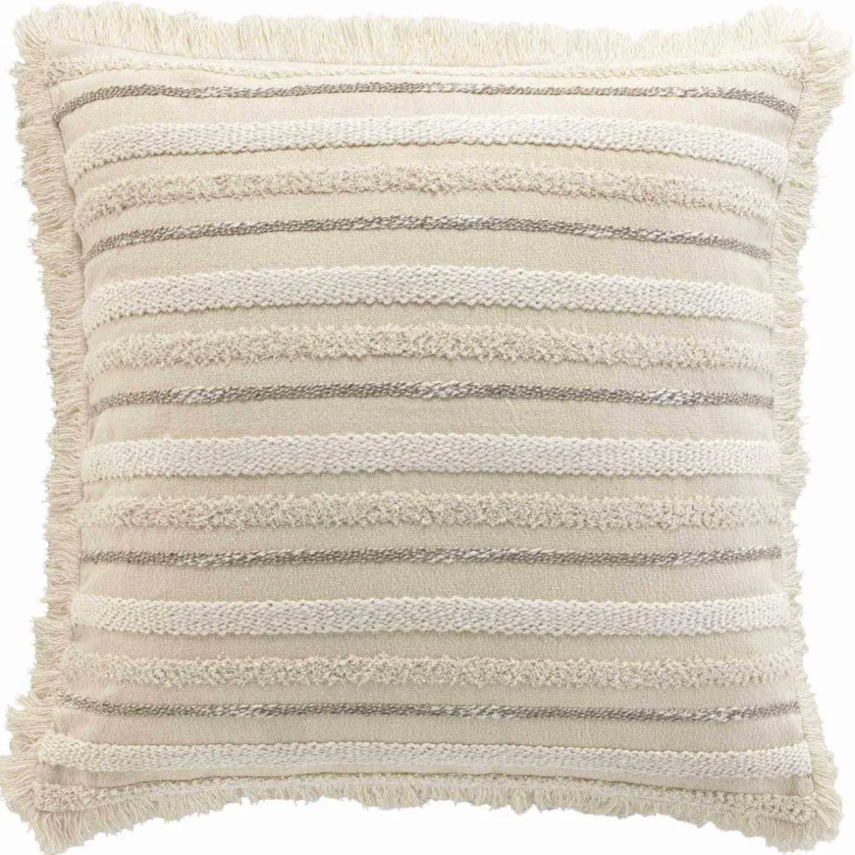 douceur d'intu017drieur Coussin carré coton tissé (60 x 60 cm) Atlas Beige Discount