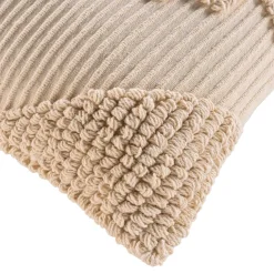 douceur d'intu017drieur Coussin carré coton tufté (45 x 45 cm) Kamary Ecru Best
