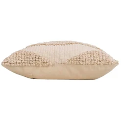 douceur d'intu017drieur Coussin carré coton tufté (45 x 45 cm) Kamary Ecru Best