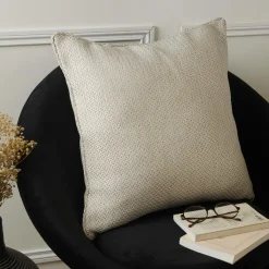 EMINZA Coussin carré effet chiné (50 x 50 cm) James sable Beige Discount