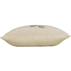 douceur d'intu017drieur Coussin carré effet lin (45 x 45 cm) Eucalys Vert Online