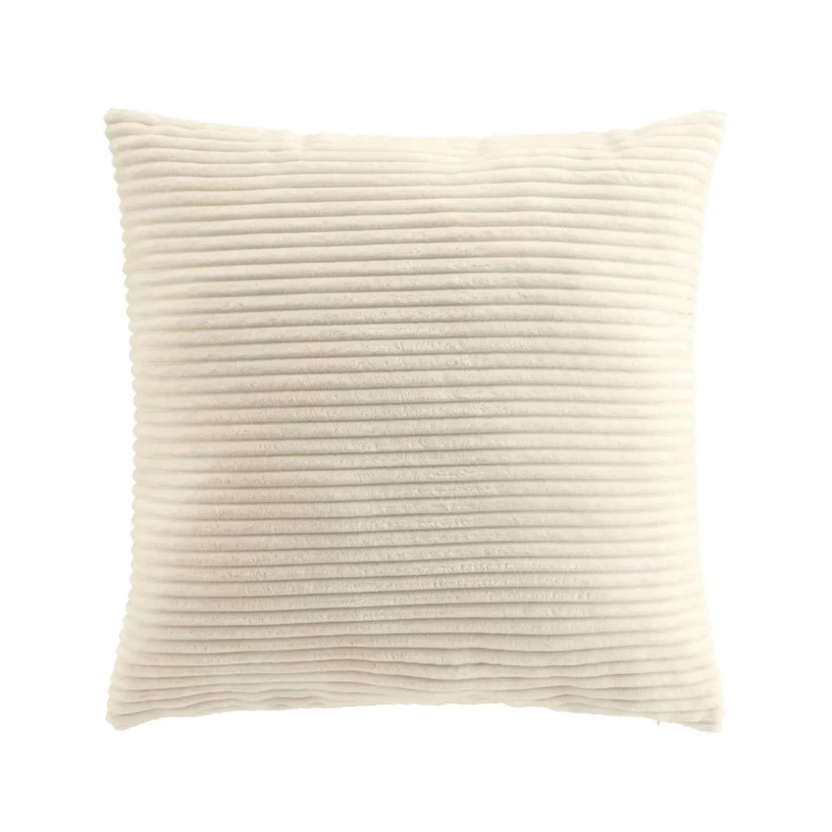 douceur d'intu017drieur Coussin carré en flanelle relief (45 x 45 cm) Nils Ecru Discount
