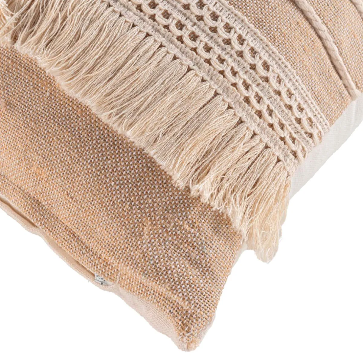 douceur d'intu017drieur Coussin carré en jute et coton (45 x 45 cm) Cirrus Beige Outlet
