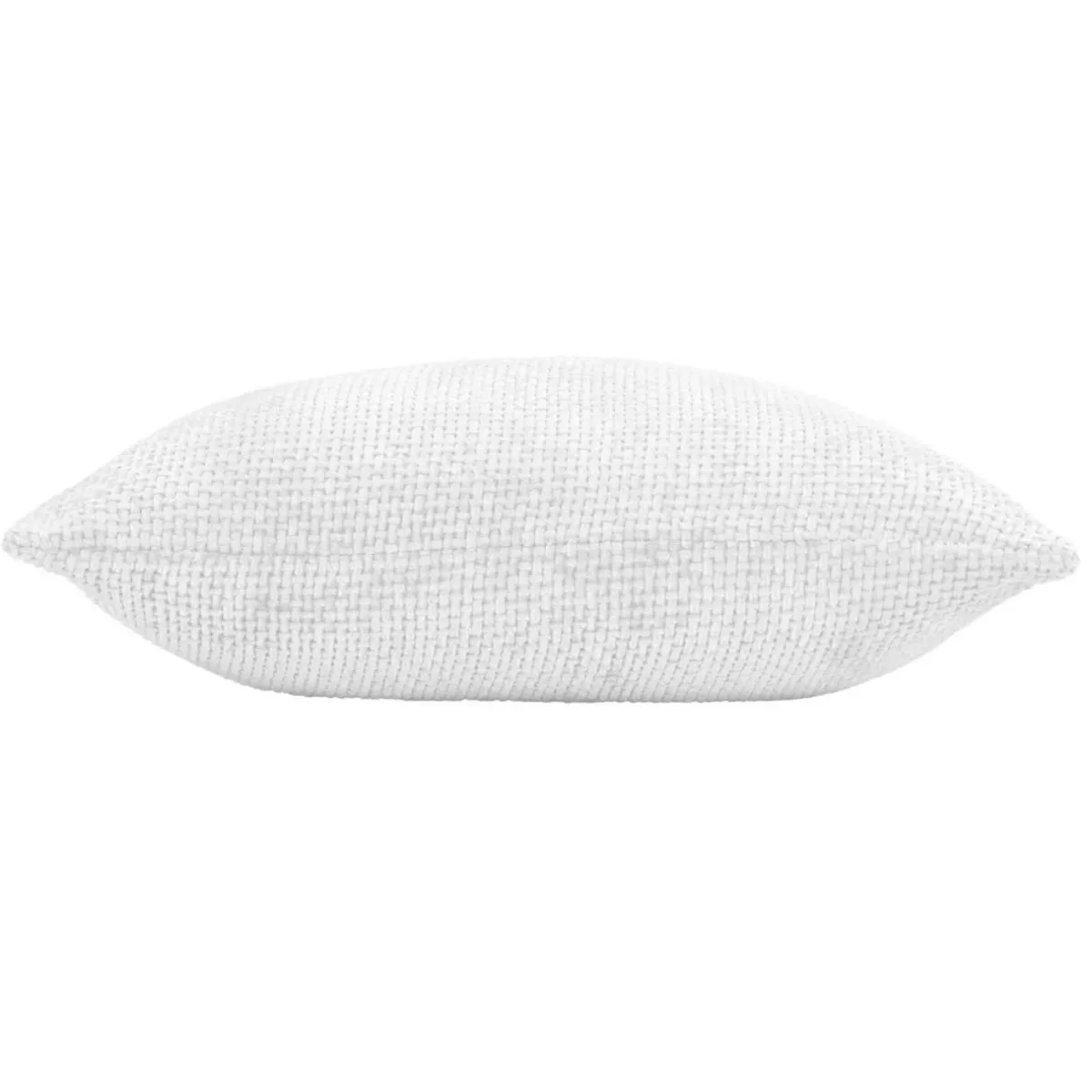 douceur d'intu017drieur Coussin carré en velours chenille (45 x 45 cm) Leo Blanc Online
