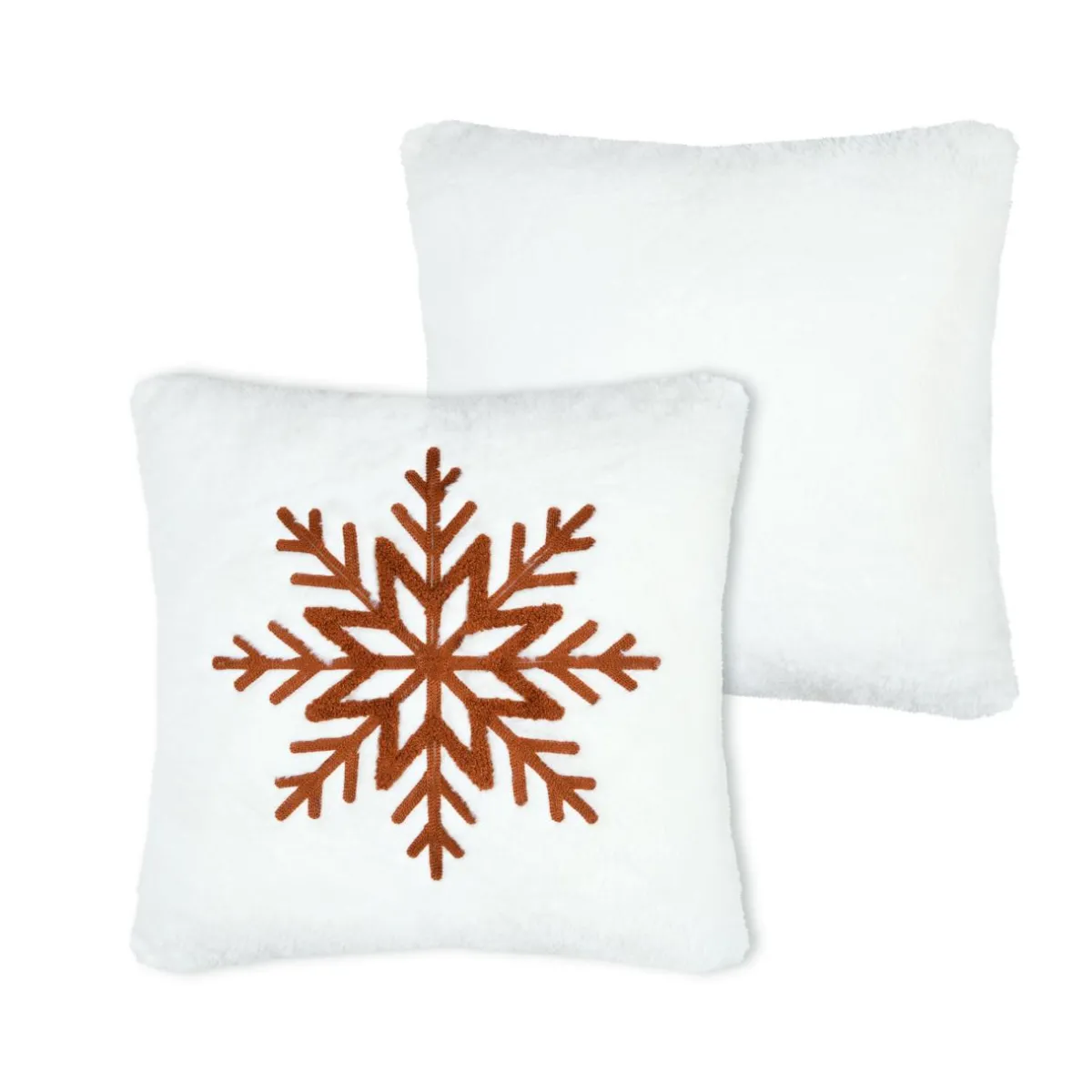 STOF Coussin carré fausse fourrure (45 x 45 cm) Wildforest Marron