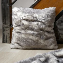EMINZA Coussin carré fausse fourrure (50 x 50 cm) Manaslu Gris Online