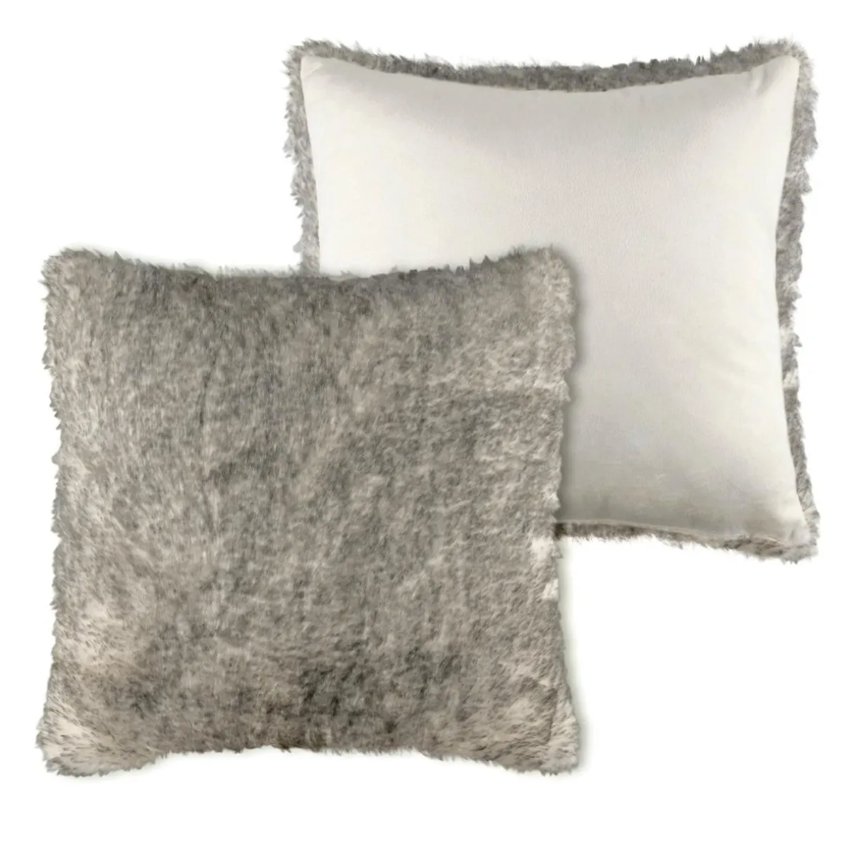 EMINZA Coussin carré fausse fourrure (50 x 50 cm) Manaslu Gris Online