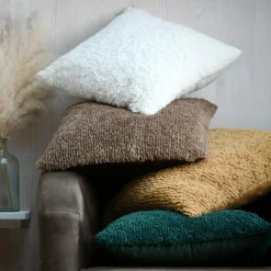 STOF Coussin carré fausse fourrure (45 x 45 cm) Timmy Taupe Best