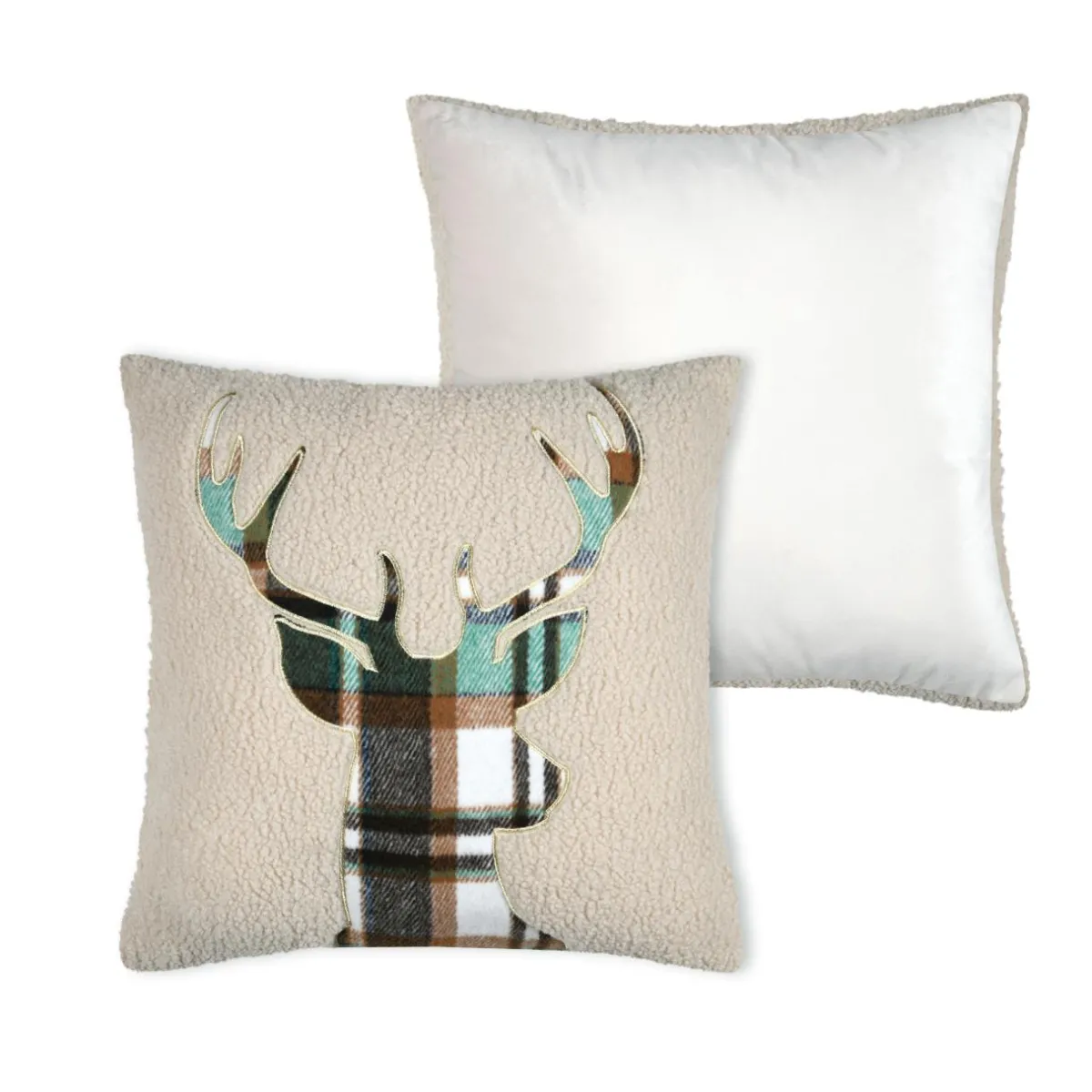 STOF Coussin carré fausse fourrure (45 x 45 cm) Wildforest Vert Sale
