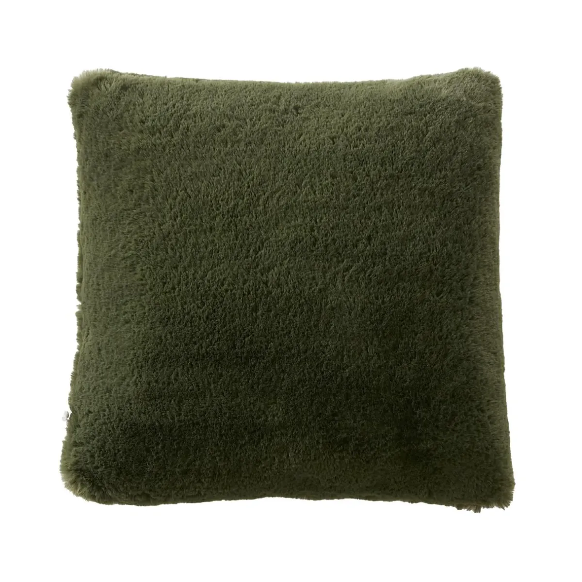 EMINZA Coussin carré fausse fourrure (45 x 45 cm) Finn Vert kaki Sale