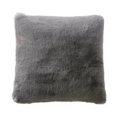EMINZA Coussin carré fausse fourrure (45 x 45 cm) Finn Gris Anthracite