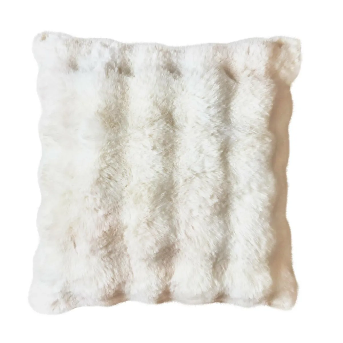 EMINZA Coussin carré fausse fourrure (50 x 50 cm) Toronto Ivoire Sale