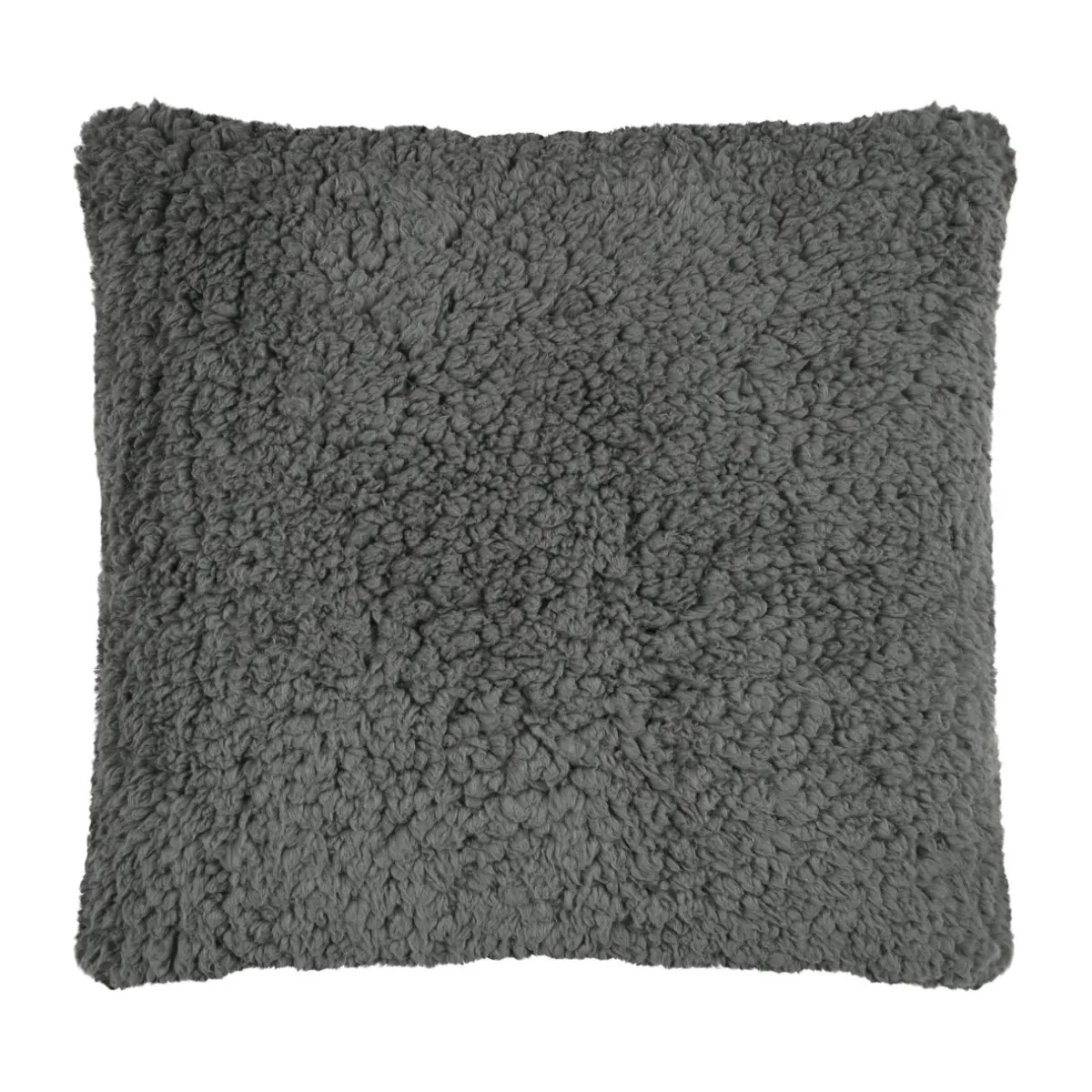 STOF Coussin carré fausse fourrure (50 x 50 cm) Dudley souris Gris