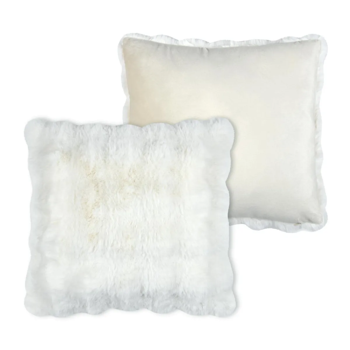 STOF Coussin carré fausse fourrure (45 x 45 cm) Nebraska Ecru Sale