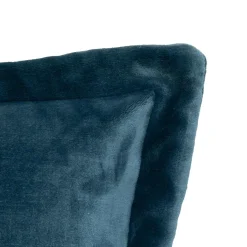 Atmosphera, cru017dateur d'intu017drieur Coussin carré flanelle (53 x 53 cm) Cuddly Bleu foncé Bleu marine