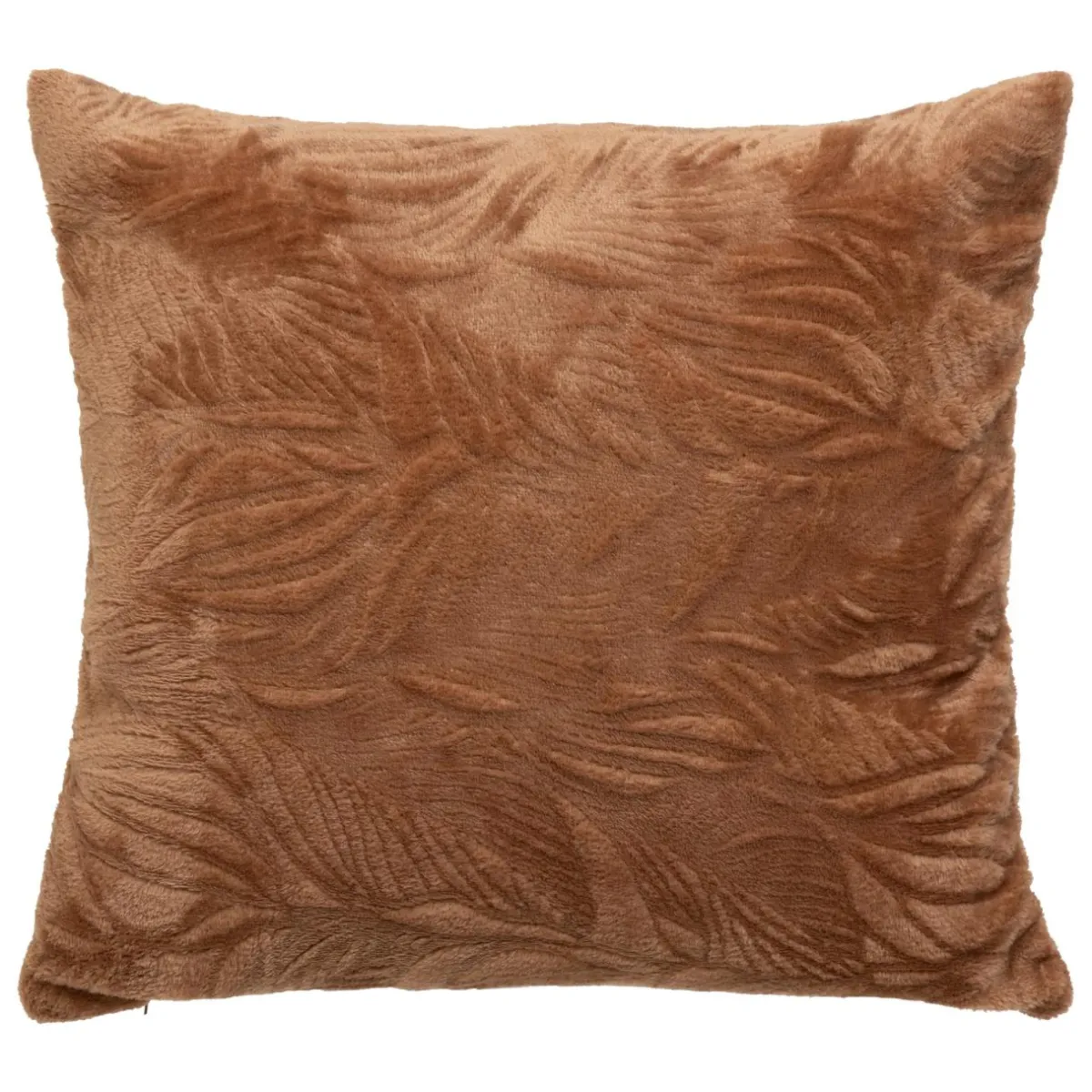 Atmosphera, cru017dateur d'intu017drieur Coussin carré flanelle (40 x 40 cm) Ryo Marron Hot