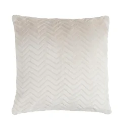EMINZA Coussin carré flanelle (45 x 45 cm) Zag Beige Outlet