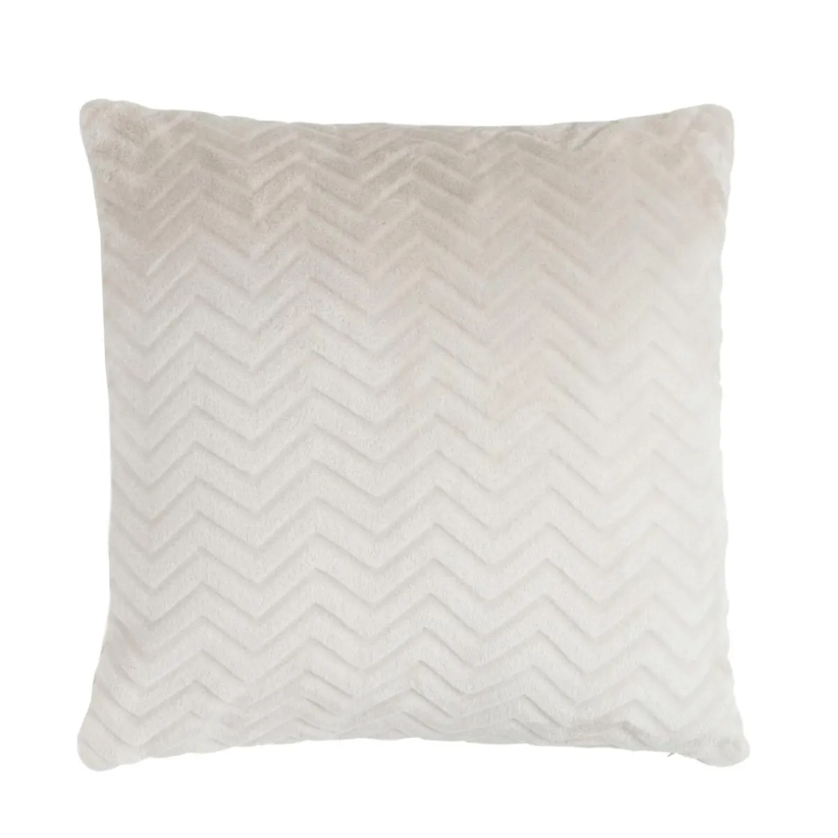 EMINZA Coussin carré flanelle (45 x 45 cm) Zag Beige Outlet