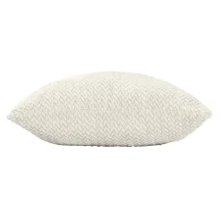douceur d'intu017drieur Coussin carré flanelle relief (45 x 45 cm) Flanela Écru Ecru Hot