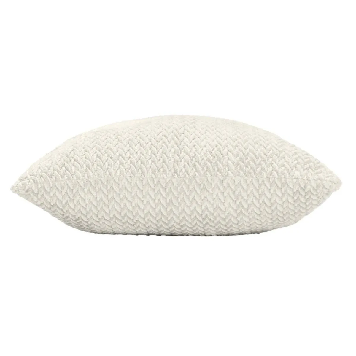 douceur d'intu017drieur Coussin carré flanelle relief (45 x 45 cm) Flanela Écru Ecru Hot