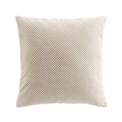 douceur d'intu017drieur Coussin carré flanelle relief (45 x 45 cm) Java Ecru Hot