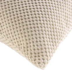 douceur d'intu017drieur Coussin carré flanelle relief (45 x 45 cm) Java Ecru Hot