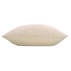 douceur d'intu017drieur Coussin carré flanelle relief (45 x 45 cm) Java Ecru Hot