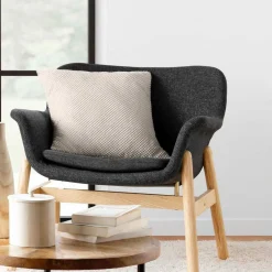 douceur d'intu017drieur Coussin carré flanelle relief (45 x 45 cm) Java Ecru Hot